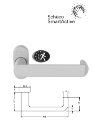 Schüco SmartActive Türdrücker und Türgriff
